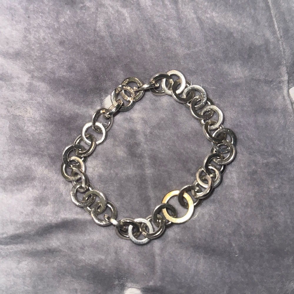 Tiffany & Co. Silver and 18k Circles Bracelet